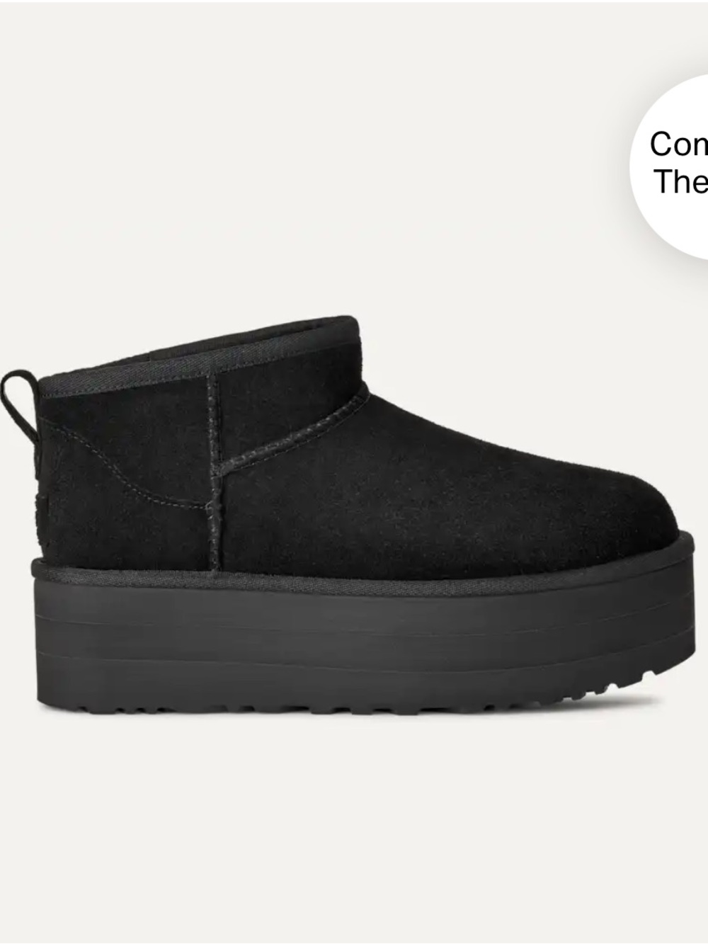 Ugg Ultra Mini Platform Boots, Black Women’s Size 8 NEW with Box